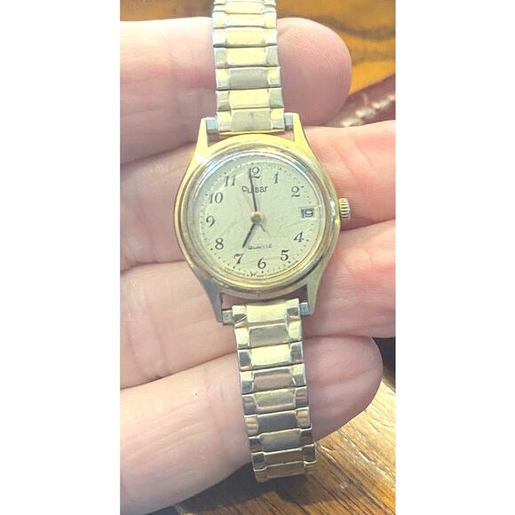 VTG Women's Gold Tone Pulsar by Seiko Watch, Expanding Band, Date - Picture 1 of 4
